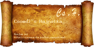 Csomós Hajnalka névjegykártya